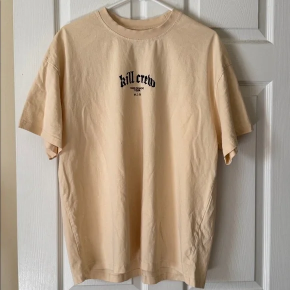 Kill Crew RELAXED FIT INNER DEMONS TOUR T-SHIRT - CREAM - Picture 2 of 4